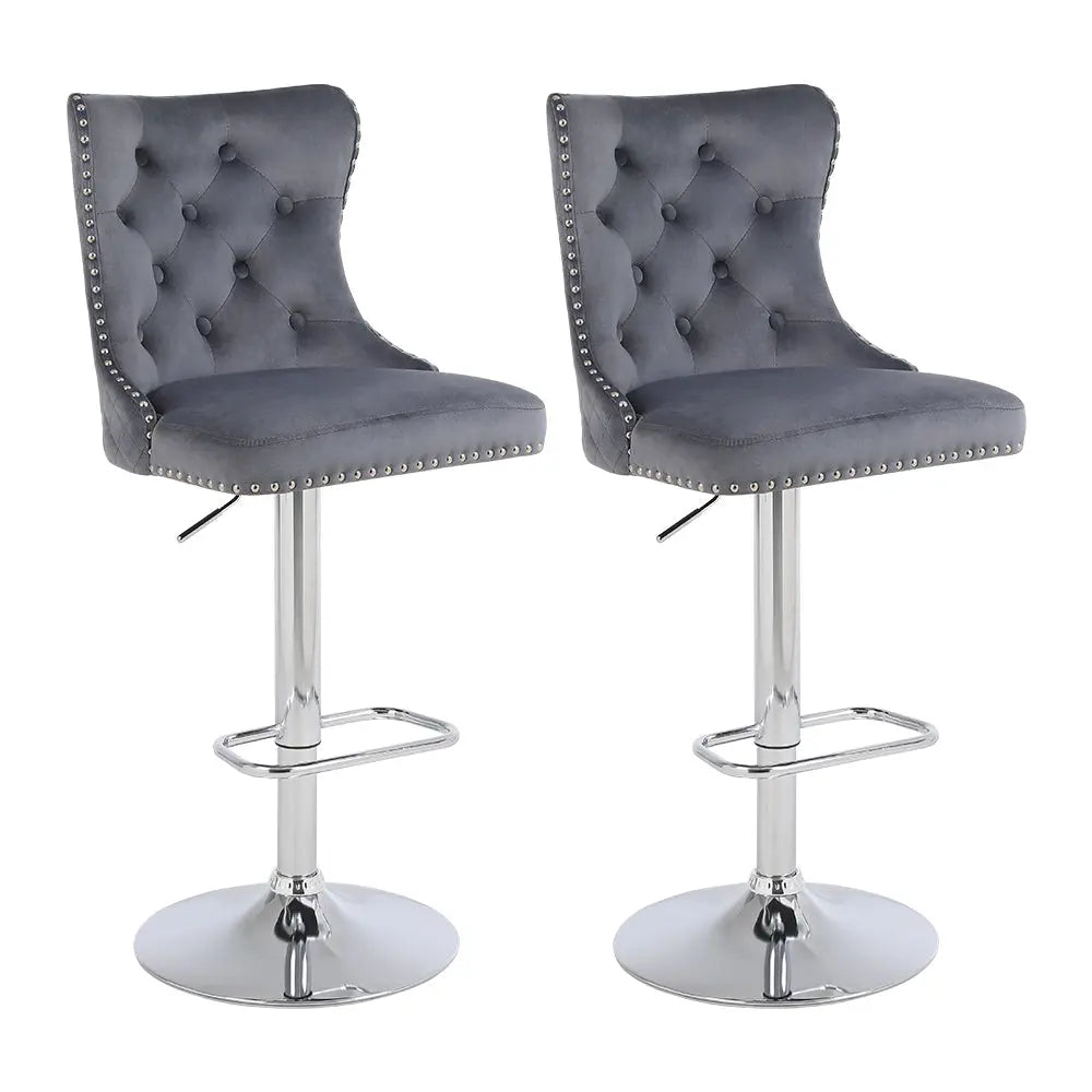 Luxury Velvet High Back Bar Stools - Mikastools