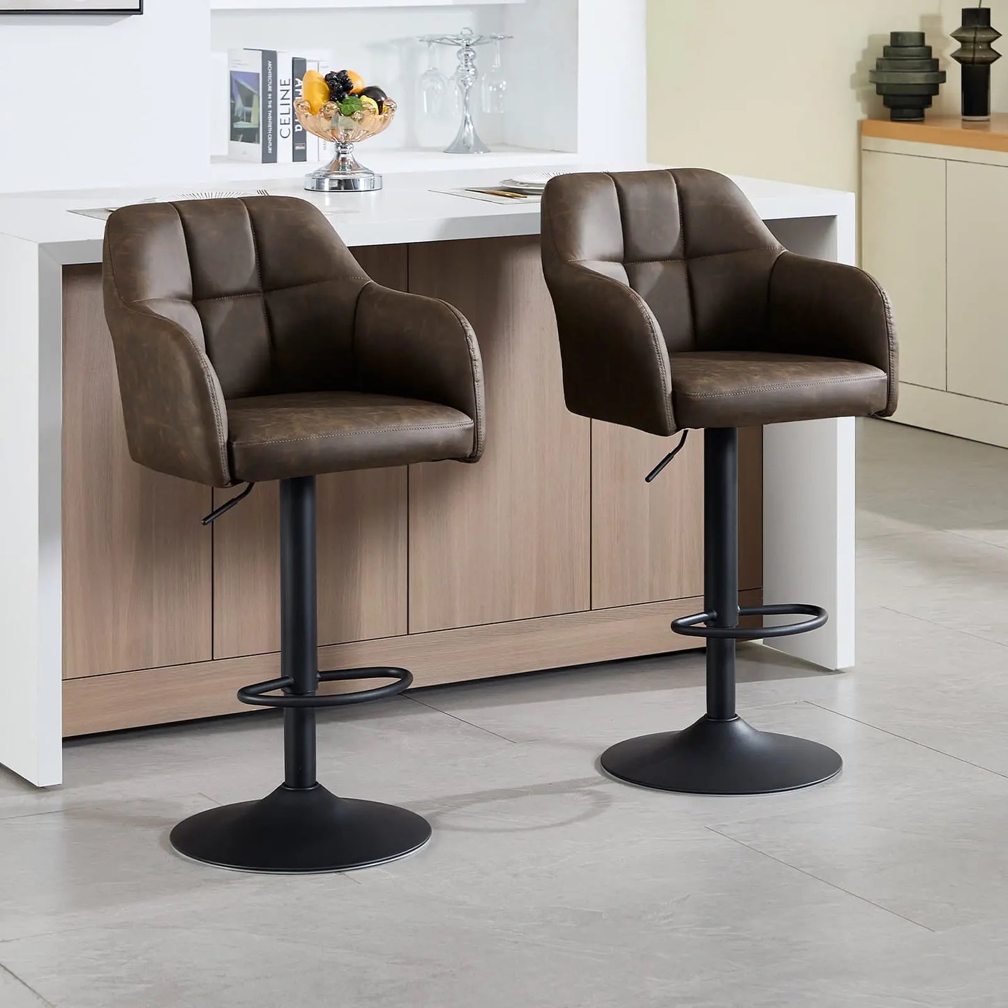 Leather Counter Height Bar Stools Mikastools