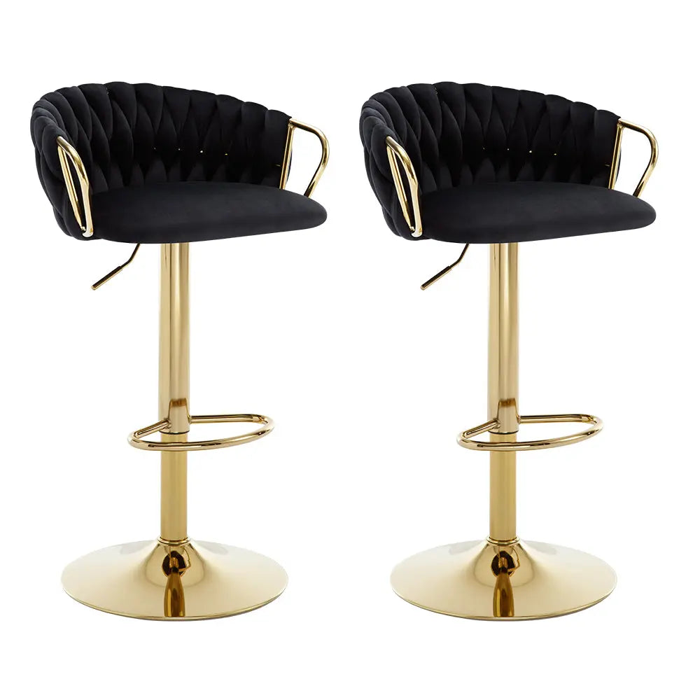 Velvet Woven Back Bar Stools