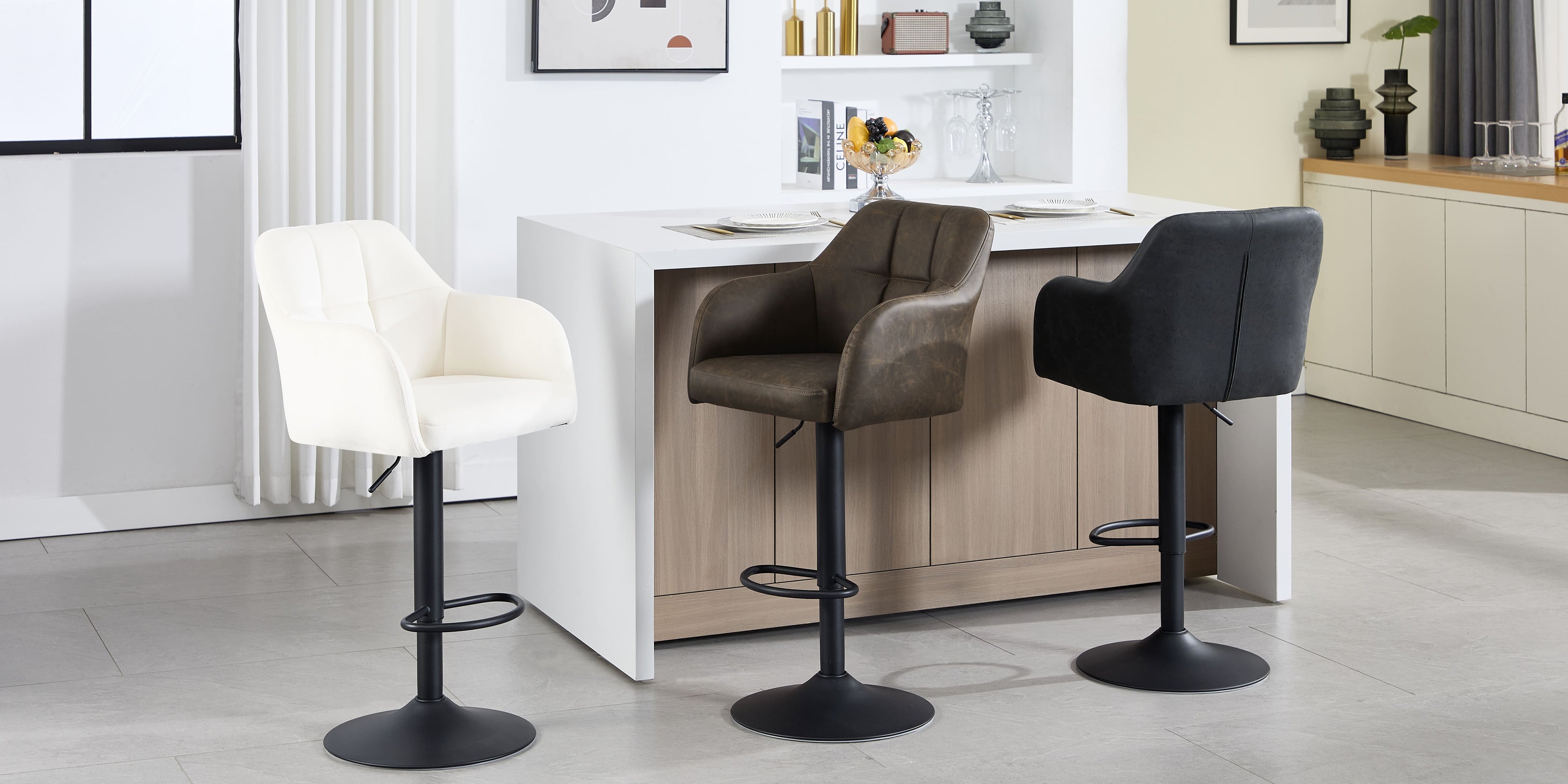 Leather Counter Height Bar Stools